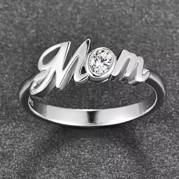 Sterling Silver 'Mom' Ring - Picture 2 of 2